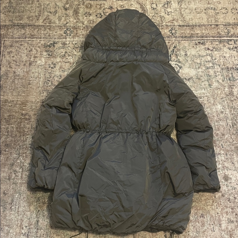 Add Down Women’s Olive Green Down Puffer Jacket Hooded - Picture 5 of 5